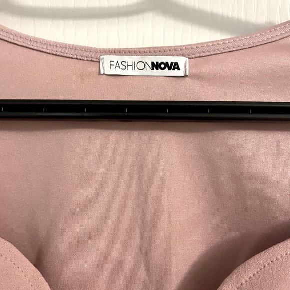 Fashion Nova Mauve Glitter Blouse S - Picture 2 of 3